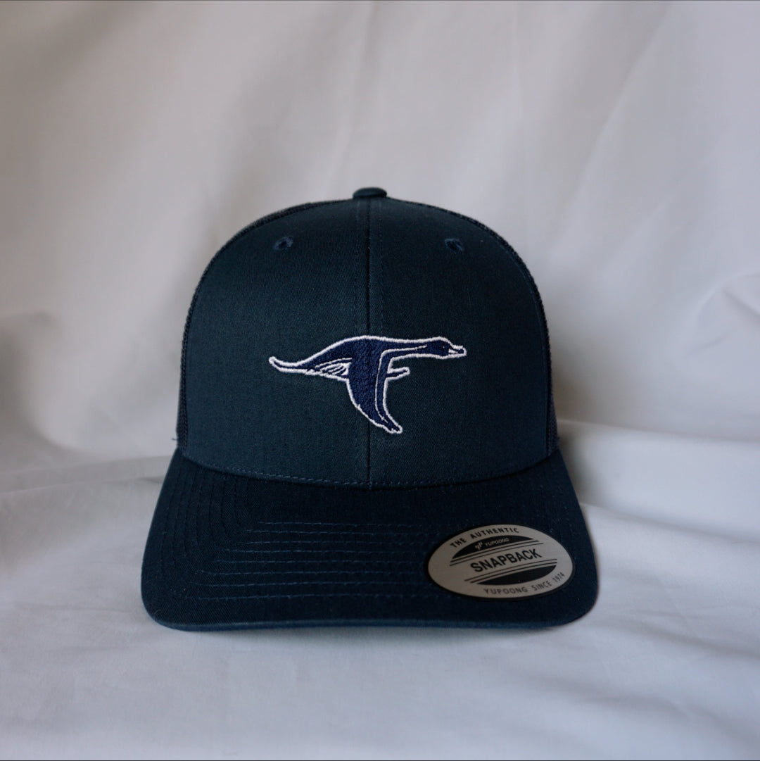 NAVY LOGO SNAPBACK